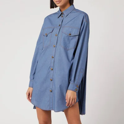Philosophy di Lorenzo Serafini Women's Denim Shirt Dress - Blue
