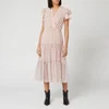 Philosophy di Lorenzo Serafini Women's Polka Dot Lace Midi Dress - Pink - Image 1