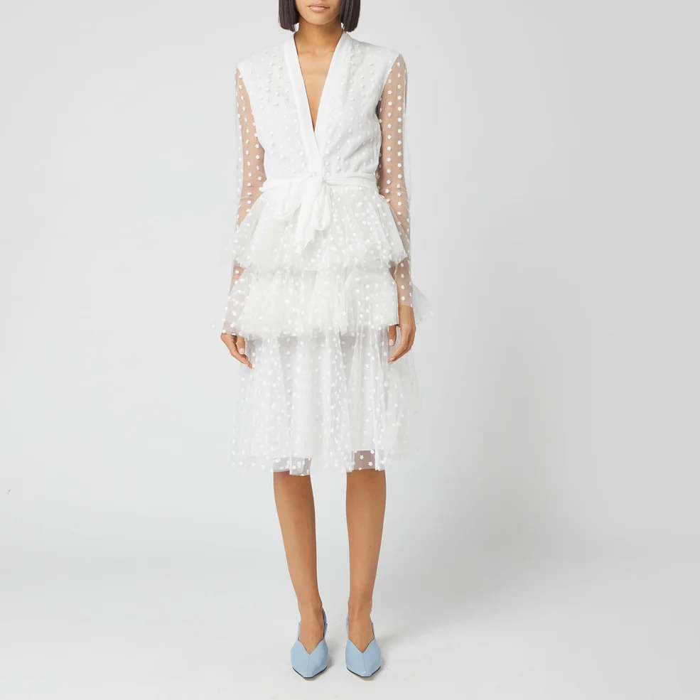 Philosophy di Lorenzo Serafini Women's Tiered Ruffle Dress - White Image 1
