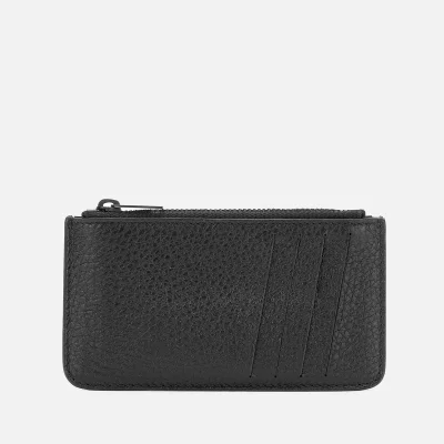 Maison Margiela Men's Zipped Credit Card Case - Black/Black