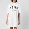 MSGM Women's T-Shirt Dress - White - Image 1