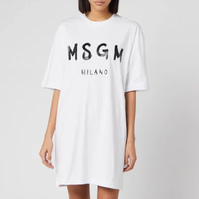 MSGM Women's T-Shirt Dress - White