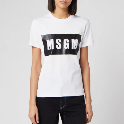 MSGM Women's Foil Logo T-Shirt - Optical White