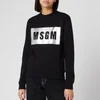 MSGM Women's Foil Logo Sweatshirt - Black - Image 1