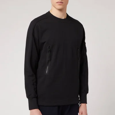 C.P. Company Men's Zip Detail Crewneck Sweatshirt - Black