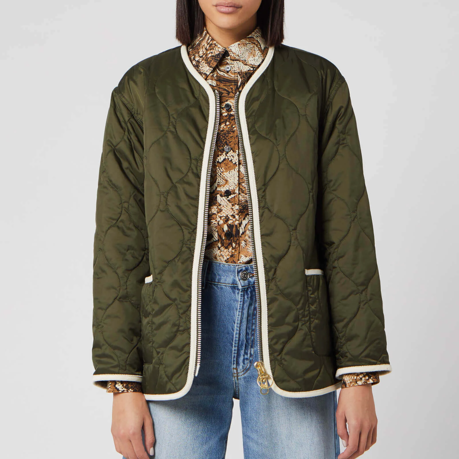 Barbour Women's Alexa Chung Darcy Quilt Jacket - Olive Image 1