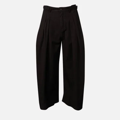 JW Anderson Women's Pleated Cropped Trousers - Black