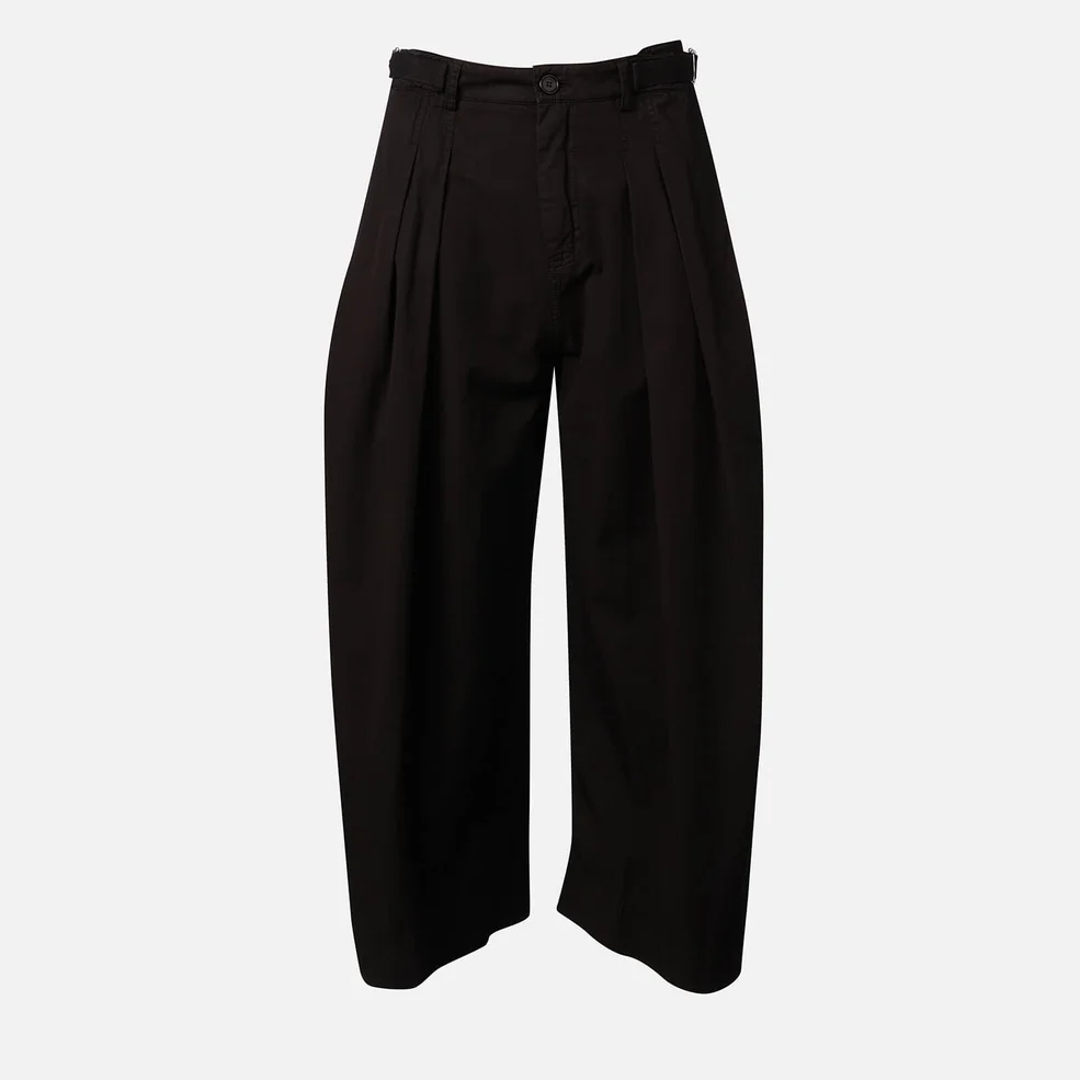 JW Anderson Women's Pleated Cropped Trousers - Black Image 1