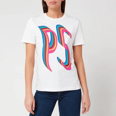 PS Paul Smith Women's Rainbow PS T-Shirt - White
