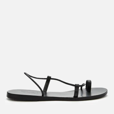 Ancient Greek Sandals Women's Afea Leather Slide Sandals - Black