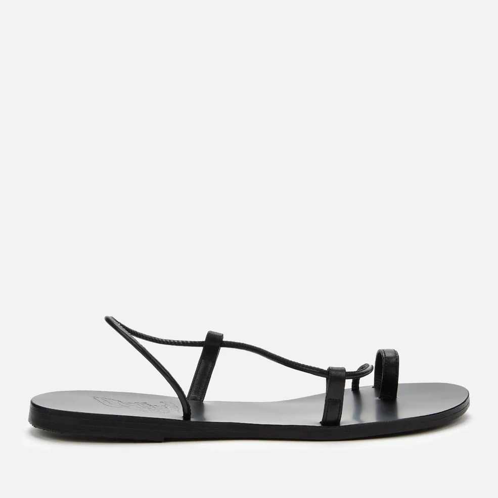 Ancient Greek Sandals Women's Afea Leather Slide Sandals - Black Image 1