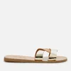 Ancient Greek Sandals Women's Desmos Leather Slide Sandals - Natural/Mirror Platinum - Image 1