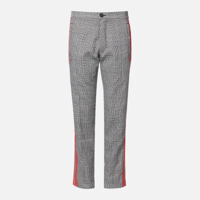 adidas X 424 Men's Wool Checked Trousers - Black/White/Red