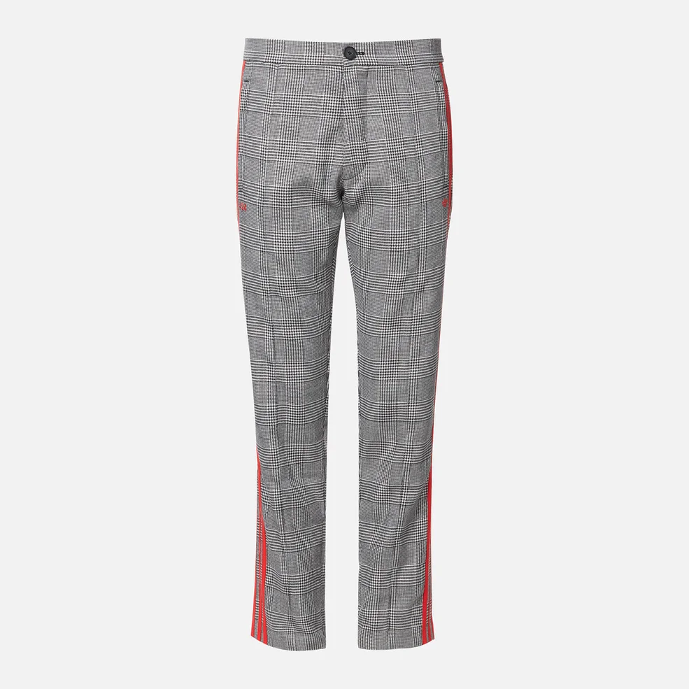 adidas X 424 Men's Wool Checked Trousers - Black/White/Red Image 1