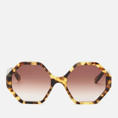 Chloé Women's Octagon Frame Acetate Sunglasses - Havana