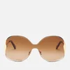 Chloé Women's Curtis Square Frame Sunglasses - Gold/Gradient Brown - Image 1