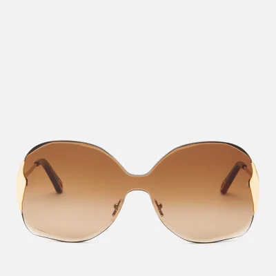 Chloé Women's Curtis Square Frame Sunglasses - Gold/Gradient Brown