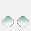 Chloé Women's Poppy Diamond Frame Sunglasses - Havana/Gradient Petrol - Image 1
