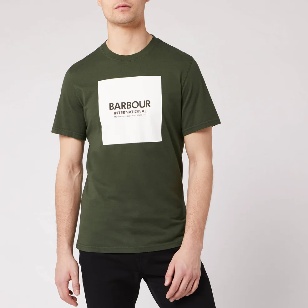 Barbour International Men's Block T-Shirt - Jungle Green Image 1