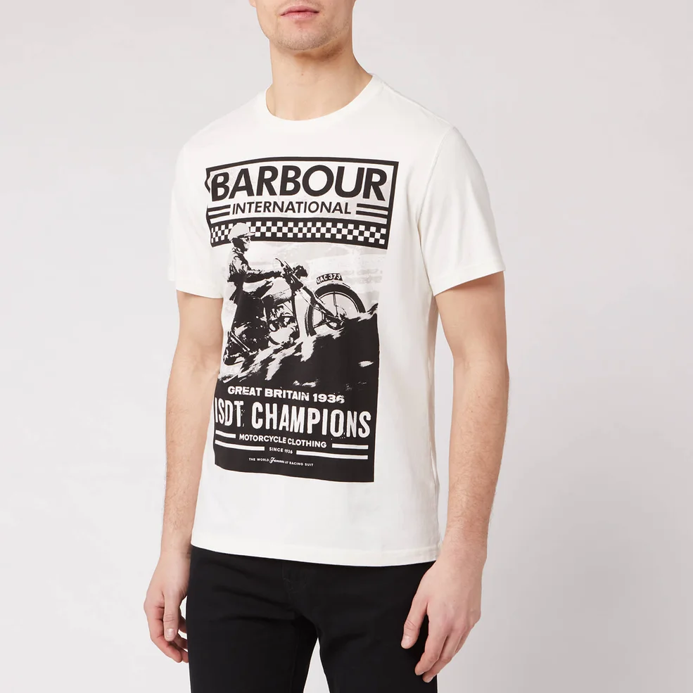 Barbour International Men's Archive Comp T-Shirt - Whisper White Image 1