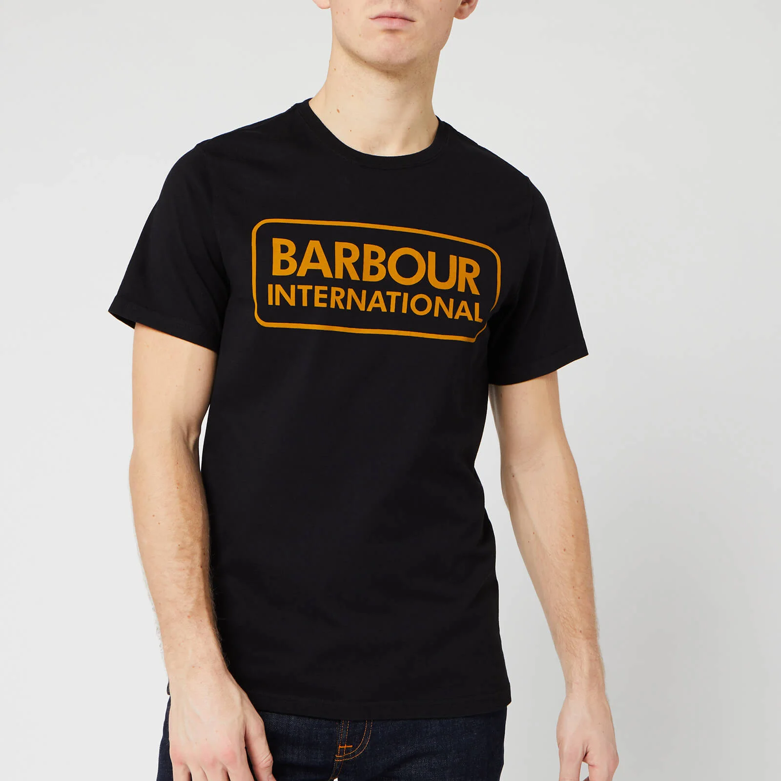 Barbour International Men's Essential Large Logo T-Shirt - Black Image 1