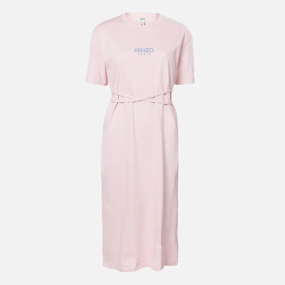 KENZO Women's Belted T-Shirt Dress - Faded Pink Image 1