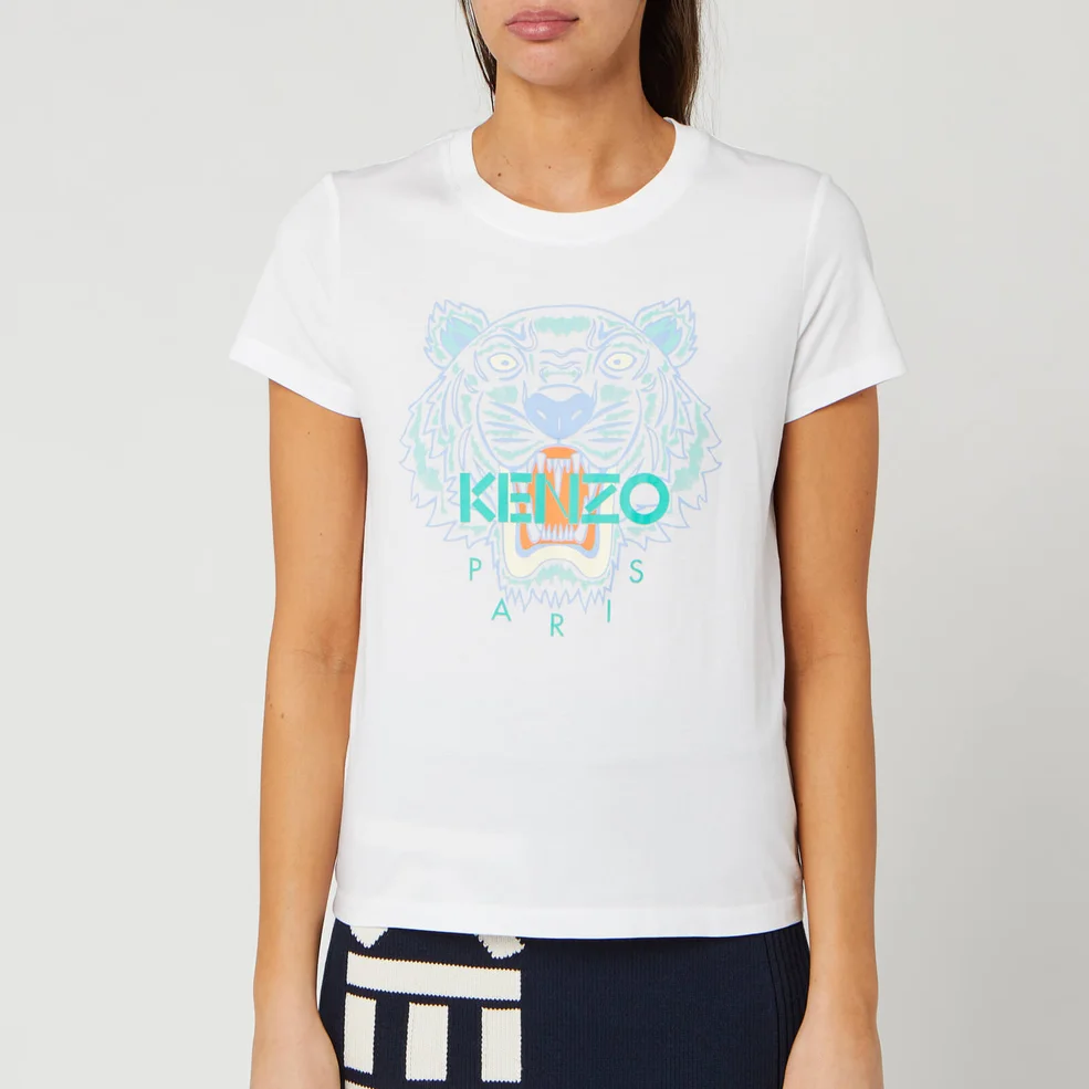 KENZO Women's Classic Tiger T-Shirt - White Image 1