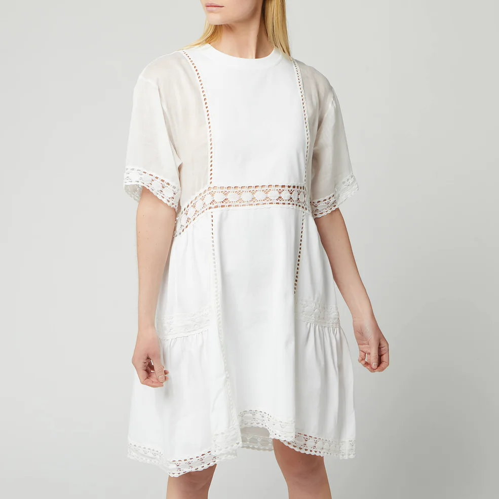 See By Chloé Women's T-Shirt Dress - White Powder Image 1