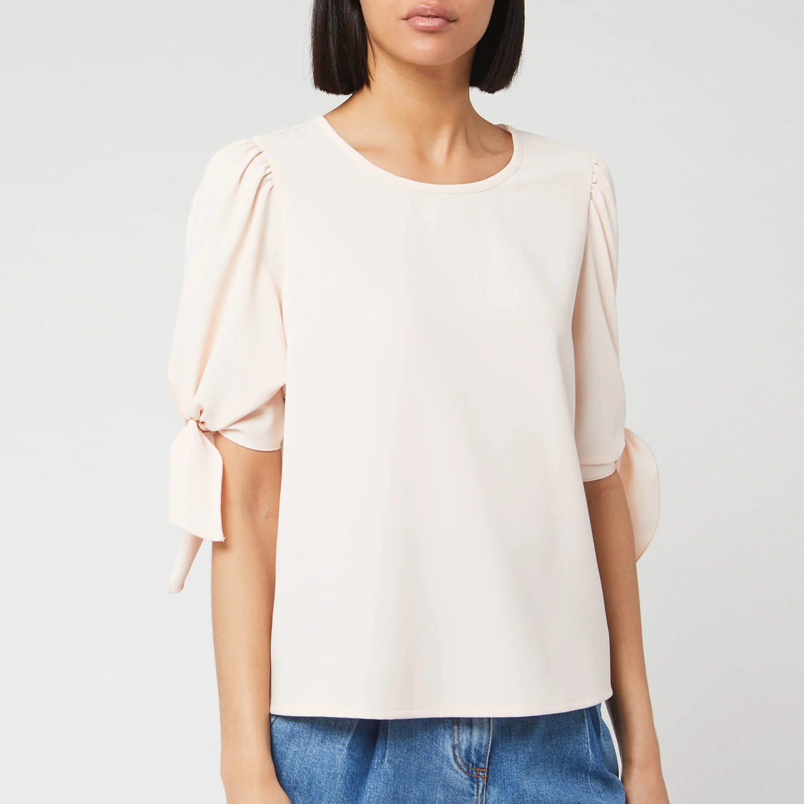 See By Chloé Women's Tie Sleeve Blouse - Pink Sand Image 1