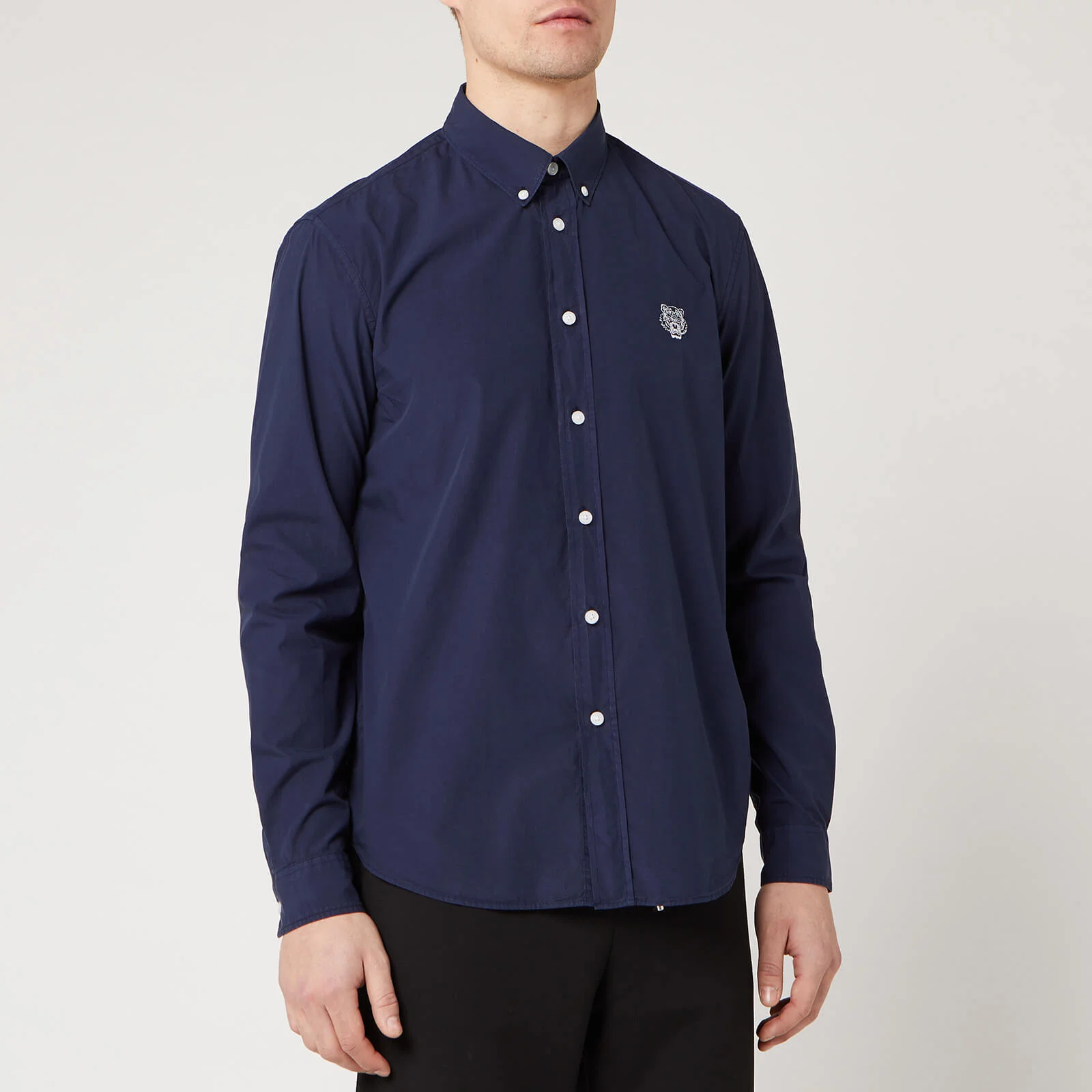 KENZO Men's Tiger Crest Casual Fit Shirt - Midnight Blue Image 1