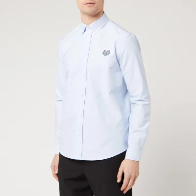 KENZO Men's Tiger Crest Casual Fit Shirt - Light Blue