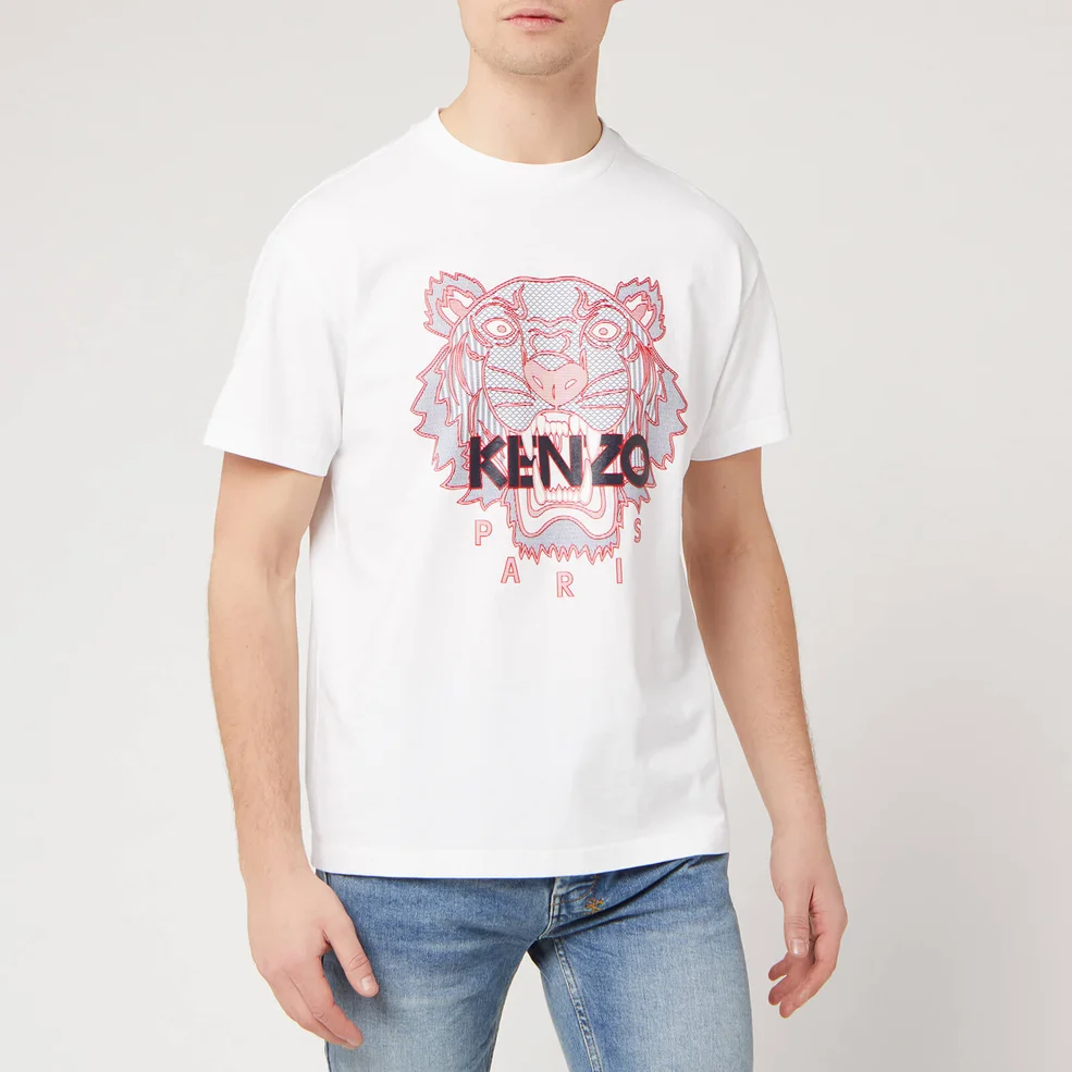 KENZO Men's Silicone Scuba T-Shirt - White Image 1