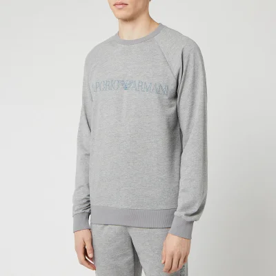 Emporio Armani Men's Crewneck Sweatshirt - Melange Grey