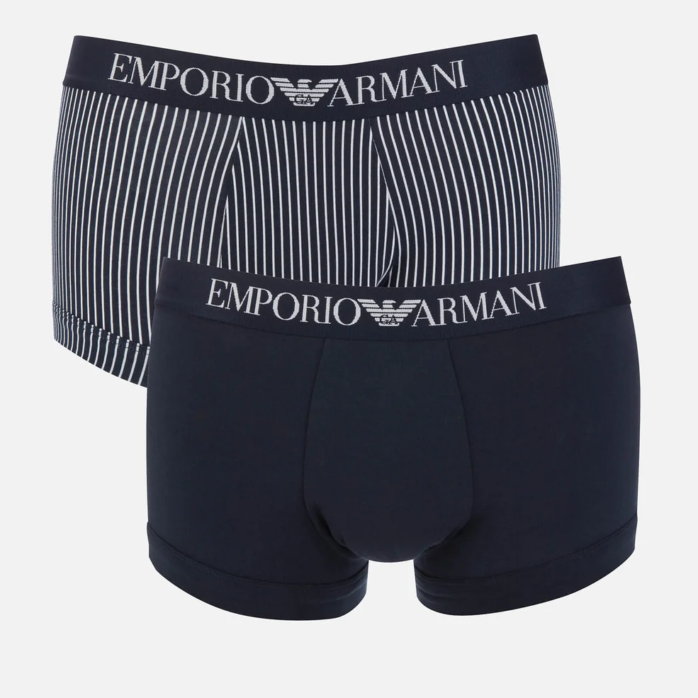 Emporio Armani Men's 2 Pack Trunk Boxer Shorts - Multi Image 1