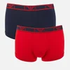 Emporio Armani Men's 3 Pack Trunk Boxer Shorts - Marine/Red/White - Image 1