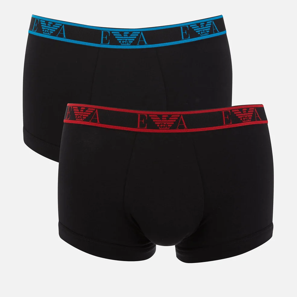 Emporio Armani Men's 3 Pack Trunk Boxer Shorts - Black Image 1