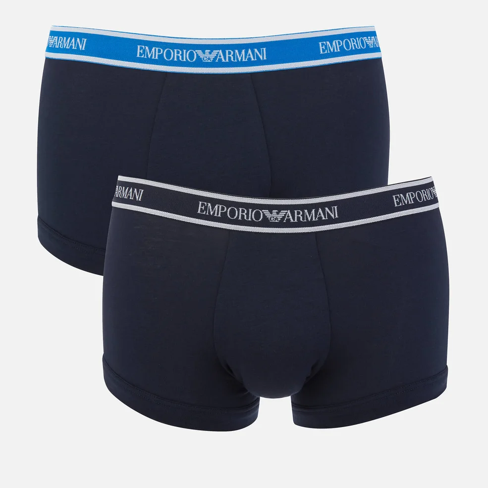 Emporio Armani Men's 3 Pack Trunk Boxer Shorts - Marine Image 1