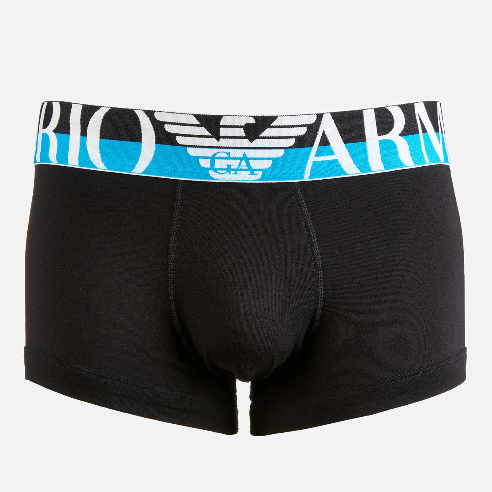 Emporio Armani Men's Megalogo Trunk Boxer Shorts - Black Image 1