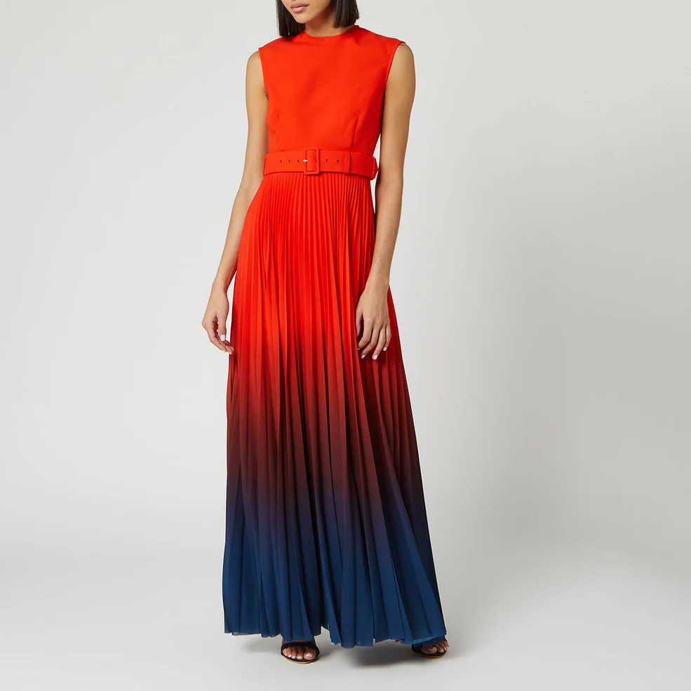 Solace London Women's Willow Maxi Dress - Blood Orange/Ombre Teal Image 1