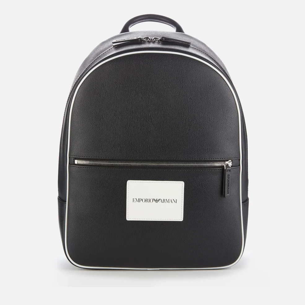 Emporio Armani Men's Backpack - Black/White Image 1
