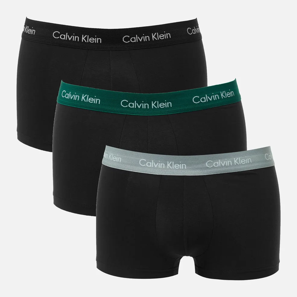 Calvin Klein Men's 3 Pack Low Rise Trunks - B-Alligator/Grey Heather/Black Image 1