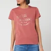 Maison Kitsuné Women's T-Shirt Palais Royal - Dark Pink - Image 1