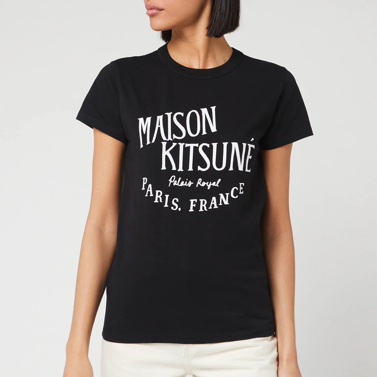 Maison Kitsuné Women's T-Shirt Palais Royal - Black Image 1