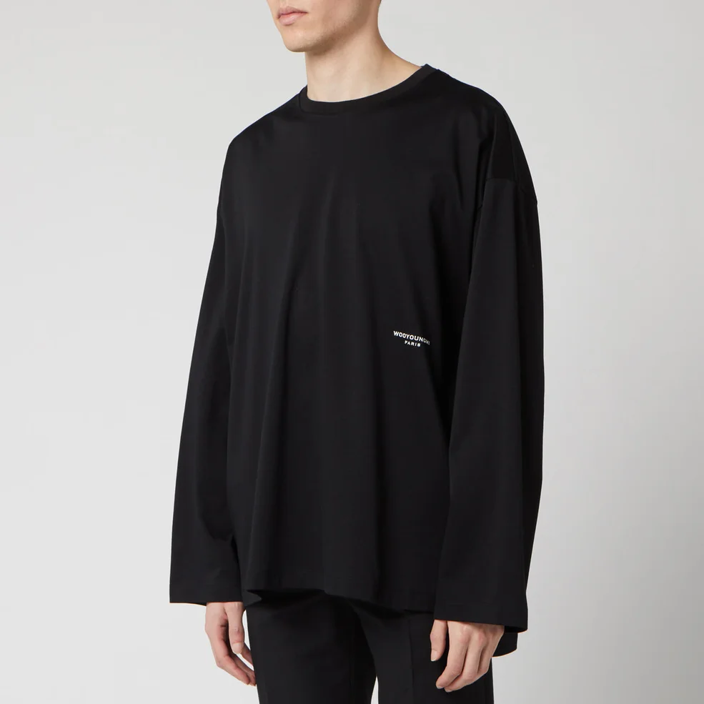 Wooyoungmi Men's Basic Long Sleeve T-Shirt - Black Image 1