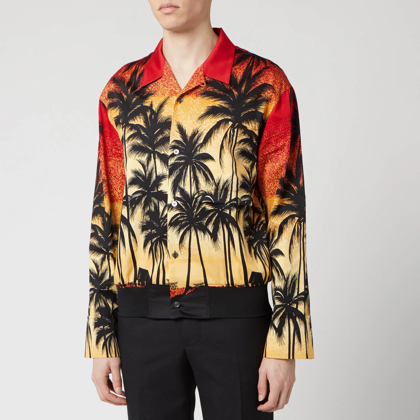 Wooyoungmi Men's Palm Print Shirt - Red Image 1