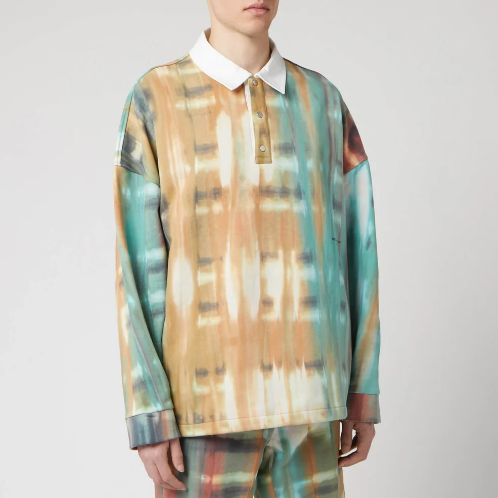Wooyoungmi Men's Tie Dye Rugby Shirt - Camel Image 1