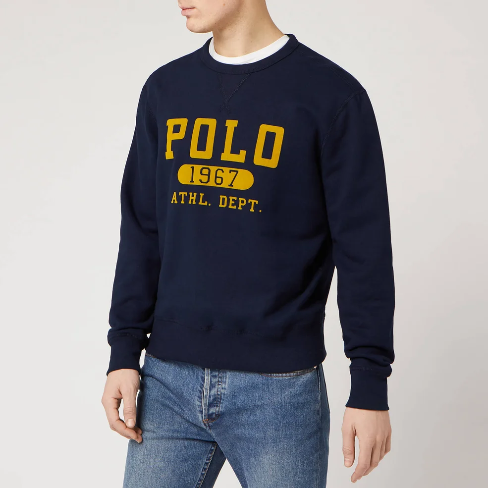 Polo Ralph Lauren Men's Vintage Fleece Sweatshirt - Cruise Navy Image 1