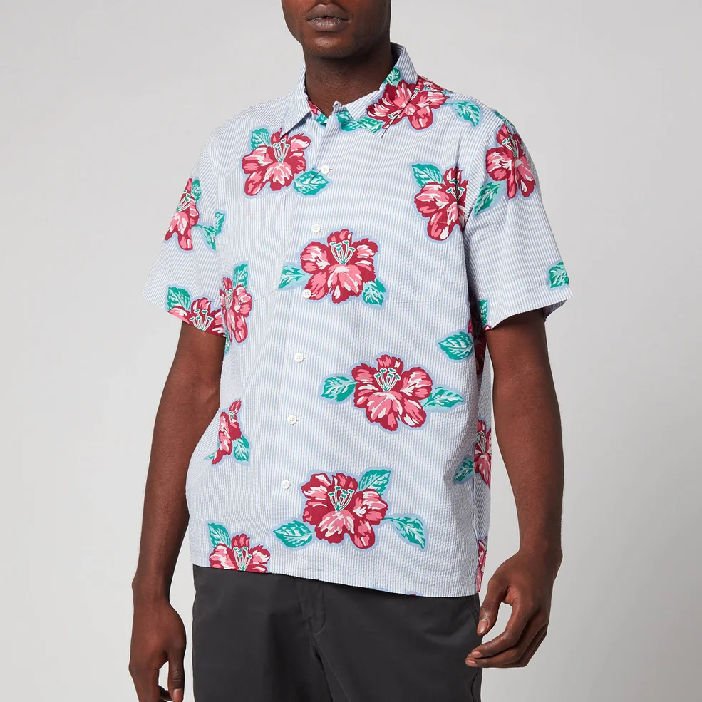 Polo Ralph Lauren Men's Short Sleeve Sport Shirt - Hibiscus Floral Stripe Image 1