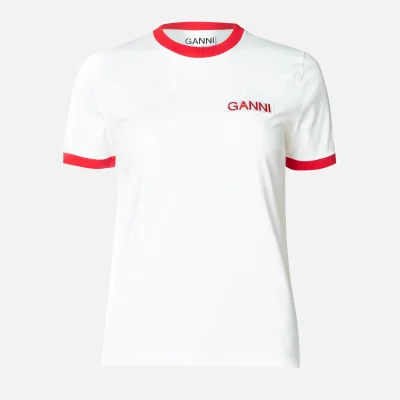 Ganni Women's Logo T-Shirt - White