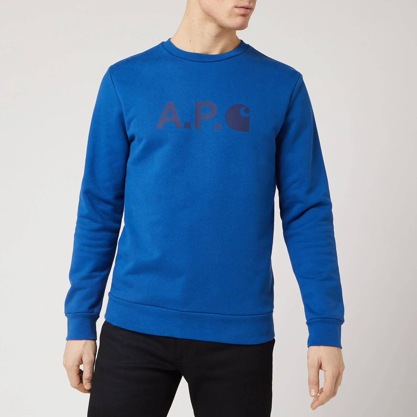 A.P.C. X Carhartt Men's Ice H Sweatshirt - Bleu Roi Image 1
